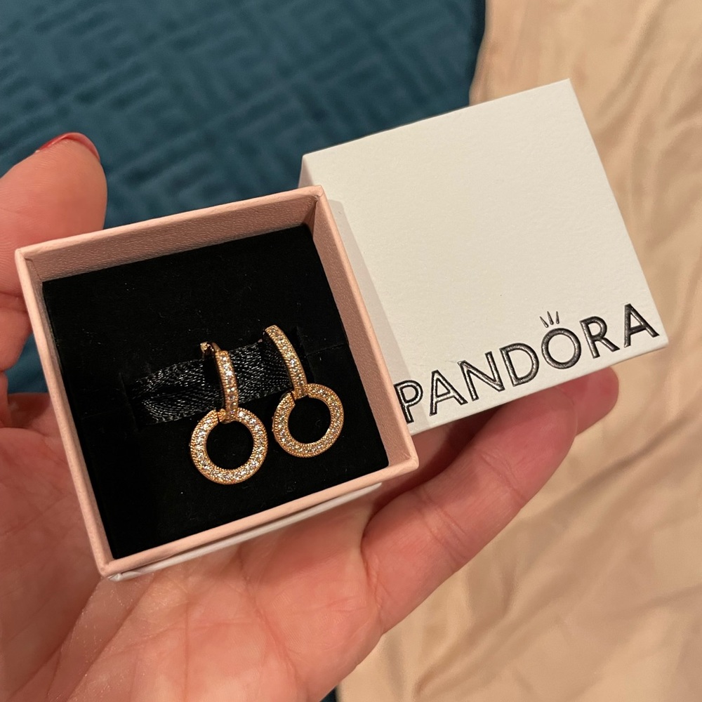 Pandora Double Hoop Earrings